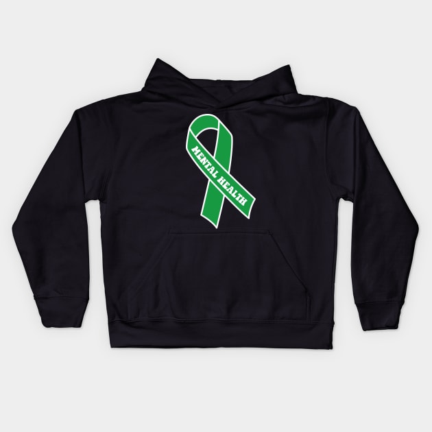 Mental Health Ribbon Kids Hoodie by mia_me